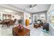 Inviting living area with sunroom and dining room, neutral tones, and an open layout perfect for entertaining at 9015 Sw 94Th St # D, Ocala, FL 34481
