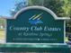 Country Club Estates at Rainbow Springs deed restricted community sign at 9579 Sw 195 Cir, Dunnellon, FL 34432