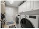 Well-organized laundry room with modern appliances and storage cabinets at 9957 Sw 55Th Avenue Rd, Ocala, FL 34476