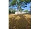 Backyard shows a flat lot with a chain link fence and trees adding shade at 32 Spring Loop Circle, Ocala, FL 34472