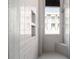 Shower featuring tiled walls with integrated shower niche and a glass enclosure at 302 Se Broadway St # 330, Ocala, FL 34471
