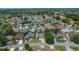 Aerial view showcases the well-maintained homes and lush landscaping in this desirable neighborhood at 710 Antonia Ln, The Villages, FL 32159