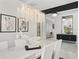 Elegant dining room features modern chandelier and luxury decor at 7161 Ne 22Nd Court Rd, Ocala, FL 34479