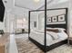 The main bedroom offers a canopy bed, sitting area, and elegant lighting at 7161 Ne 22Nd Court Rd, Ocala, FL 34479