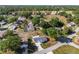 Expansive aerial view of a neighborhood featuring mature trees, well-maintained homes, and golf course in the distance at 8851 Sw 116Th Street Rd, Ocala, FL 34481