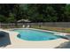 A sparkling in-ground pool with diving board surrounded by a large patio and lush greenery at 1069 Se 57Th Ave, Ocala, FL 34480