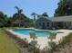 Inviting backyard pool with plenty of seating and lush landscaping, ideal for entertaining at 1069 Se 57Th Ave, Ocala, FL 34480