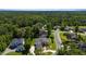 Bird's eye view of homes nestled among a mature forest showcasing expansive landscaped yards at 1103 Se 46Th St, Ocala, FL 34480