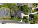 Aerial view showcasing the home, its private pool, mature trees, and the surrounding neighborhood at 1103 Se 46Th St, Ocala, FL 34480