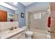 This bathroom includes a shower-tub combo and vanity at 11118 Sw 76Th Ave, Ocala, FL 34476