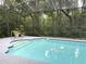 Inviting pool area with a lush backdrop, offering a private oasis for relaxation and recreation at 18956 Sw 93Rd Loop, Dunnellon, FL 34432
