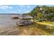 Private waterfront dock with lounge area and easy access to the lake at 31 Se Chinica Dr, Summerfield, FL 34491