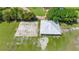 Aerial view of a vacant pad site and a tent structure for events at 5415 Nw 100Th St, Ocala, FL 34482