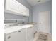 Functional laundry room featuring modern appliances and ample storage space at 5415 Nw 100Th St, Ocala, FL 34482