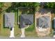 Top-down aerial view of the property highlighting its layout and proximity to neighbors at 7370 Sw 129Th Ln, Ocala, FL 34473