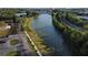 An aerial shot of a scenic riverwalk for community enjoyment at 935 Ne Sanchez Ave, Ocala, FL 34470