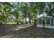 The backyard of a modest home with a side yard filled with trees, foliage and other greenery at 935 Ne Sanchez Ave, Ocala, FL 34470
