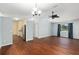 Open-concept living area showing the kitchen with stainless steel appliances at 10141 Sw 62Nd Terrace Rd, Ocala, FL 34476
