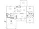 Detailed floor plan showcasing the layout of a three-bedroom home with a two-car garage at 12 Bahia Pass Ter, Ocala, FL 34472