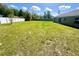 Spacious backyard with full lawn, mature trees, and board and vinyl fencing at 15585 Sw 46Th Cir, Ocala, FL 34473