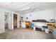 A shot of the shed's unfinished interior with a small kitchen-style counter at 16405 Se 90Th Ct, Summerfield, FL 34491