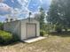Exterior shot of the storage shed on the property at 2730 Sw 173Rd Place Rd, Ocala, FL 34473