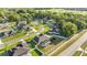 A beautiful aerial view of a residential neighborhood with well-manicured lawns, mature trees, and houses with a fenced-in backyard at 4020 Se 23Rd St, Ocala, FL 34471