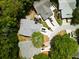 An aerial view of residences showcasing landscaping, driveways, and rooflines at 8051 Sw 115 Loop, Ocala, FL 34481