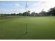Golf green view with cup, flag, and nearby residences at 8132 Fairways Cir # R103, Ocala, FL 34472
