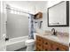 Bathroom boasting tub shower combo and single vanity at 8750 Sw 108Th St, Ocala, FL 34481