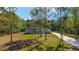 Charming single-story home with black trim, surrounded by lush green trees and a well-manicured lawn at 14115 Nw 141St Ave, Williston, FL 32696