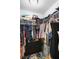 A walk-in closet features an ample space with shelving and clothes racks for optimal organization at 4243 Se 131St Ln, Belleview, FL 34420