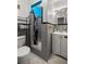 Functional bathroom featuring a tiled walk-in shower and vanity sink at 4410 Ne 13Th St, Ocala, FL 34470