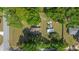 Aerial shot of the property featuring multiple structures and a large grassy yard at 2300 Ne 49Th St, Ocala, FL 34479