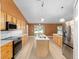 Modern kitchen with stainless steel appliances and a center island at 3011 Se 46Th Ave, Ocala, FL 34480