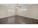 Comfortable bedroom offers natural light and a ceiling fan, creating a peaceful atmosphere for relaxation at 4324 Sw 98Th Ln, Ocala, FL 34476