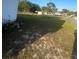 Large backyard with a mix of grass and dirt, offering potential for landscaping or recreational use at 45 Hickory Track Way, Ocala, FL 34472
