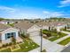 Home is in a well-kept community; it has beautiful landscaping, and an American flag in the front at 5220 Sunshine Dr, Wildwood, FL 34785