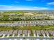 Aerial view showcases this home's location within a well-maintained neighborhood at 5220 Sunshine Dr, Wildwood, FL 34785