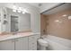 Bathroom with vanity, tub, and shower at 10441 Sw 85Th Ct, Ocala, FL 34481