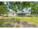 Spacious backyard featuring a screened patio and green lawn, great for outdoor relaxation at 11153 Sw 79Th Ave, Ocala, FL 34476