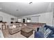 Spacious living room featuring a sectional sofa, coffee table, and backyard views at 13800 Sw 33Rd Court Rd, Ocala, FL 34473