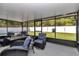 Relaxing screened patio showcasing outdoor furniture, views of the backyard and lots of natural light at 13800 Sw 33Rd Court Rd, Ocala, FL 34473