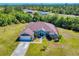Inviting single-story home with a well-manicured lawn, tasteful landscaping, and a paved driveway leading to an attached two-car garage at 17901 Sw 25Th Avenue Rd, Ocala, FL 34473