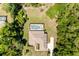 An aerial perspective of the house and the screened-in pool at 21939 Sw 85Th Loop, Dunnellon, FL 34431