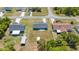 Aerial view of this home, showcasing a spacious fenced backyard and storage shed at 2705 Sw 156Th Lane Rd, Ocala, FL 34473