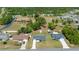 A wide aerial view of homes on spacious lots with green trees throughout at 2705 Sw 156Th Lane Rd, Ocala, FL 34473