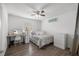 Bright bedroom with stylish decor, desk, and ample storage; perfect for a or guest at 2705 Sw 156Th Lane Rd, Ocala, FL 34473