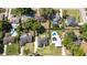 Bird's eye view of house in neighborhood with manicured backyard at 4424 Se 14Th St, Ocala, FL 34471