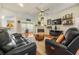 Cozy living room with a fireplace, hardwood floors, and a comfortable seating area at 4424 Se 14Th St, Ocala, FL 34471